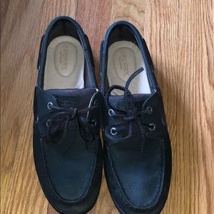 Sperry black boat shoes